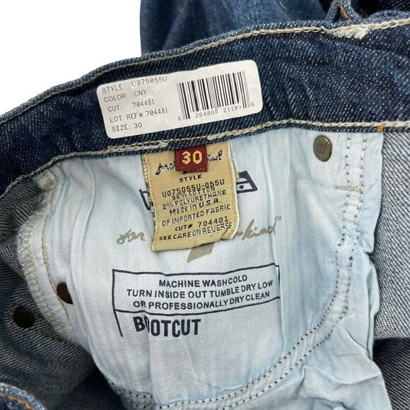 7FAMK Bootcut Blue Jeans Swarovski Crystal Pocket Womens Size 30 Designer Denim - Picture 9 of 9